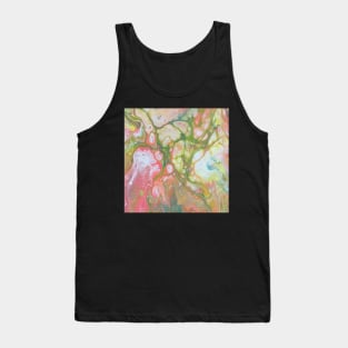 Pink and Green Abstract Tank Top